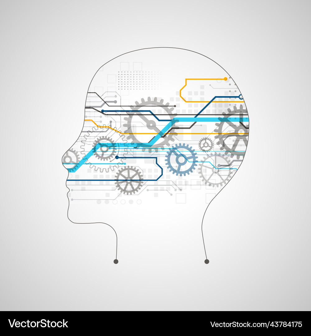 Artificial intelligence ai and big data concept Artificial intelligence ai and big data concept vector image