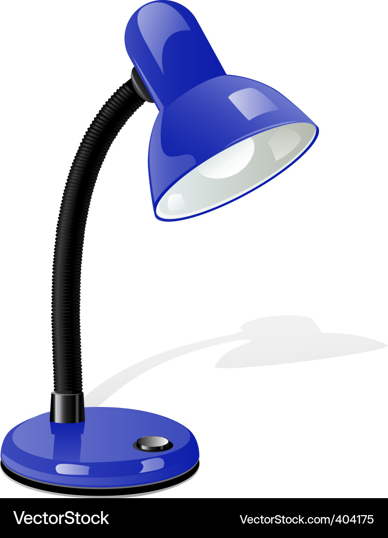 Blue Table Lamp Vector Image