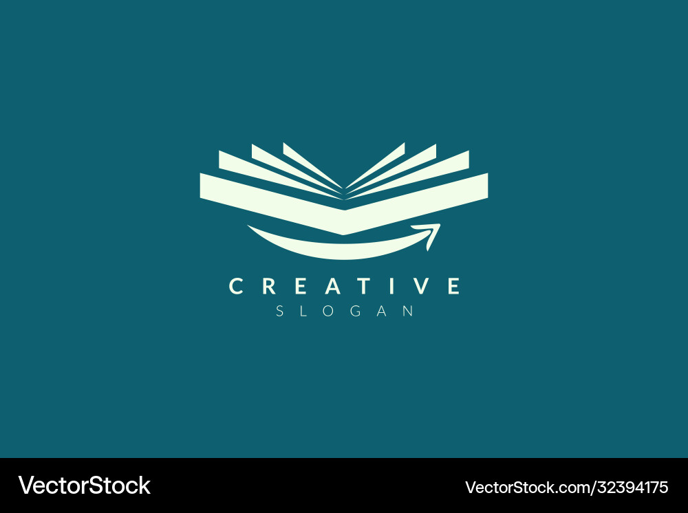 Book logo design opens with a smile minimalist Book logo design opens with a smile minimalist vector image