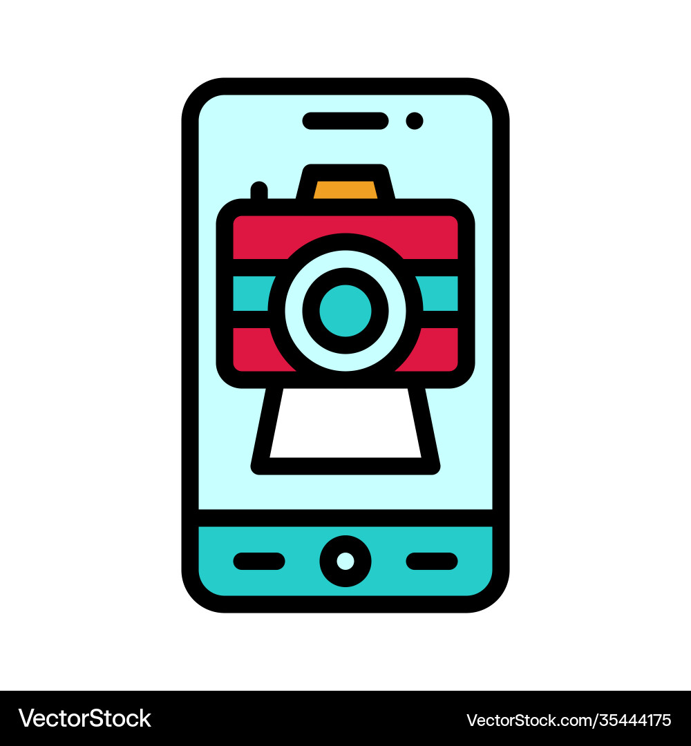 Camera app icon mobile application Vector Image