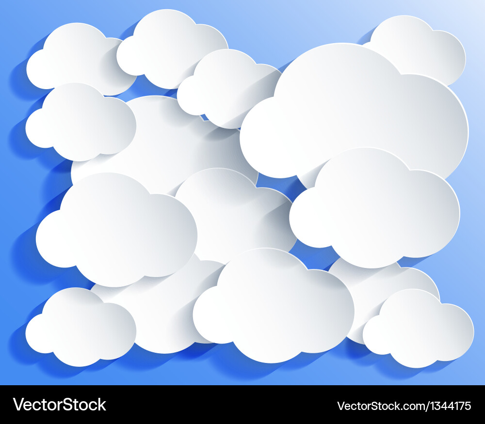 Cloud design element with place for your text vector image