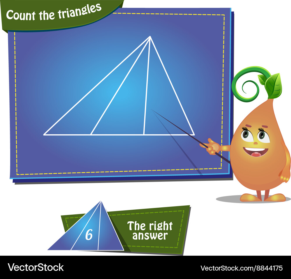 Count the triangles vector image
