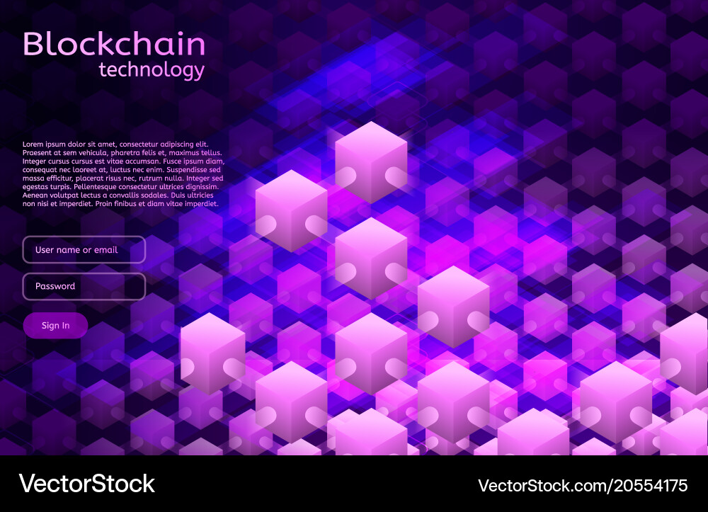 Cryptocurrency Blockchain Network vector image