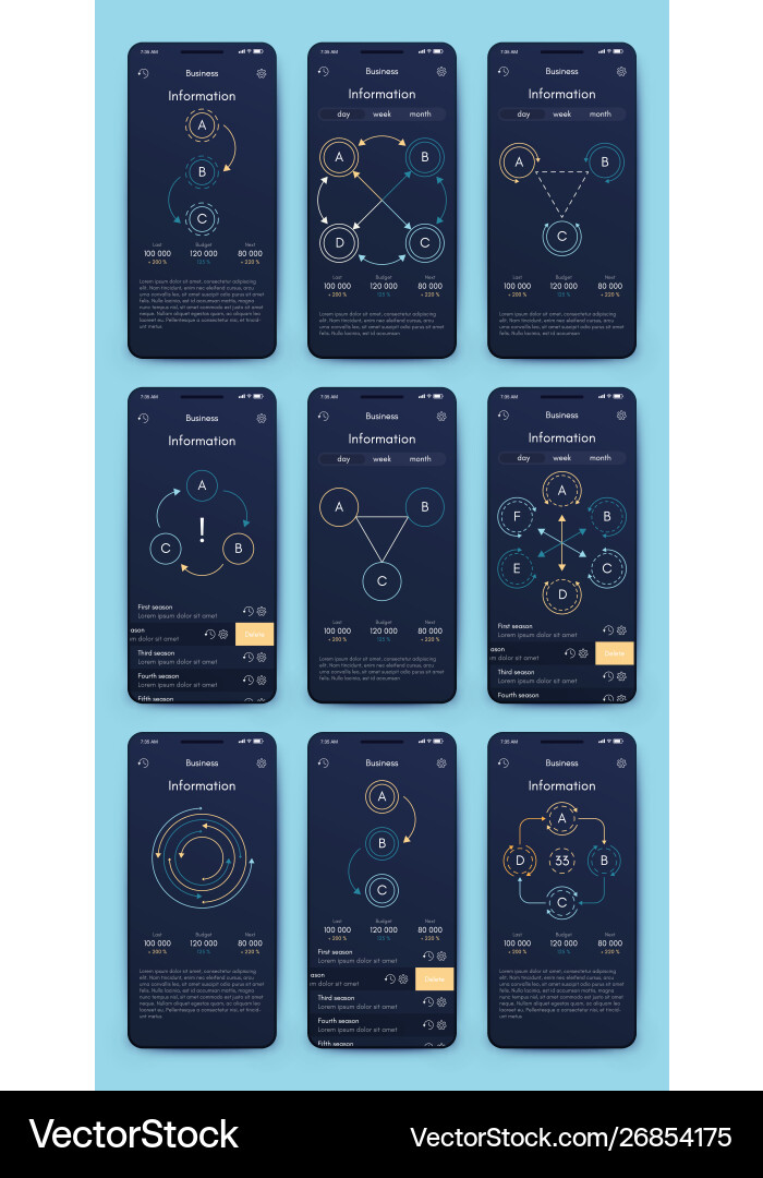 Different ui ux gui screens and flat web icons Different ui ux gui screens and flat web icons vector image