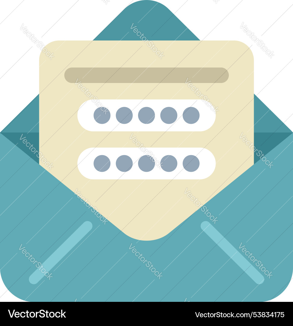 Email containing password recovery form is being Email containing password recovery form is being Vector Image