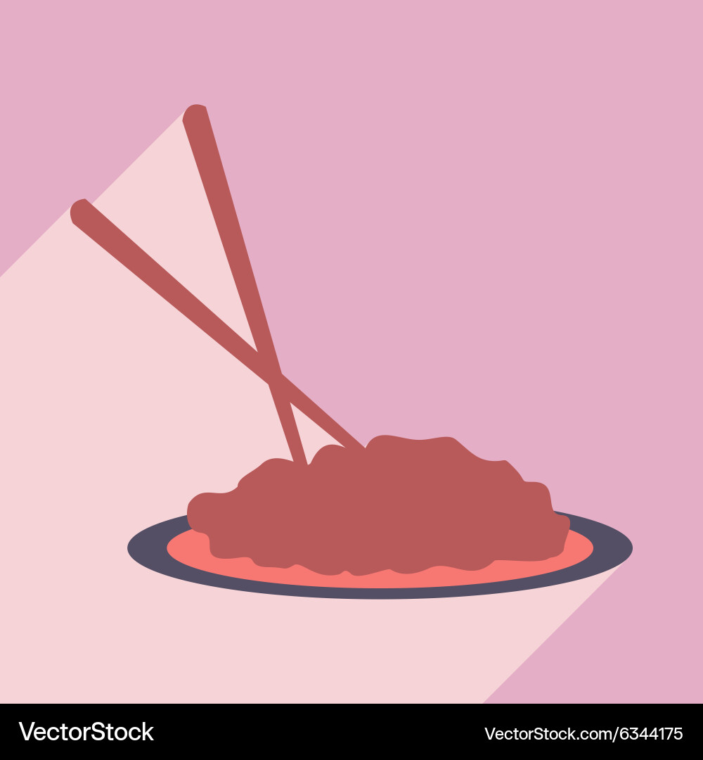 Flat with shadow icon and mobile application Vector Image