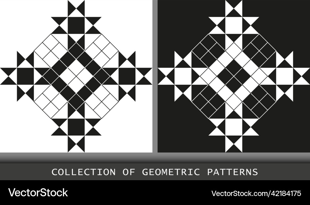 Geometric seamless patterns with diagonal lines Geometric seamless patterns with diagonal lines vector image
