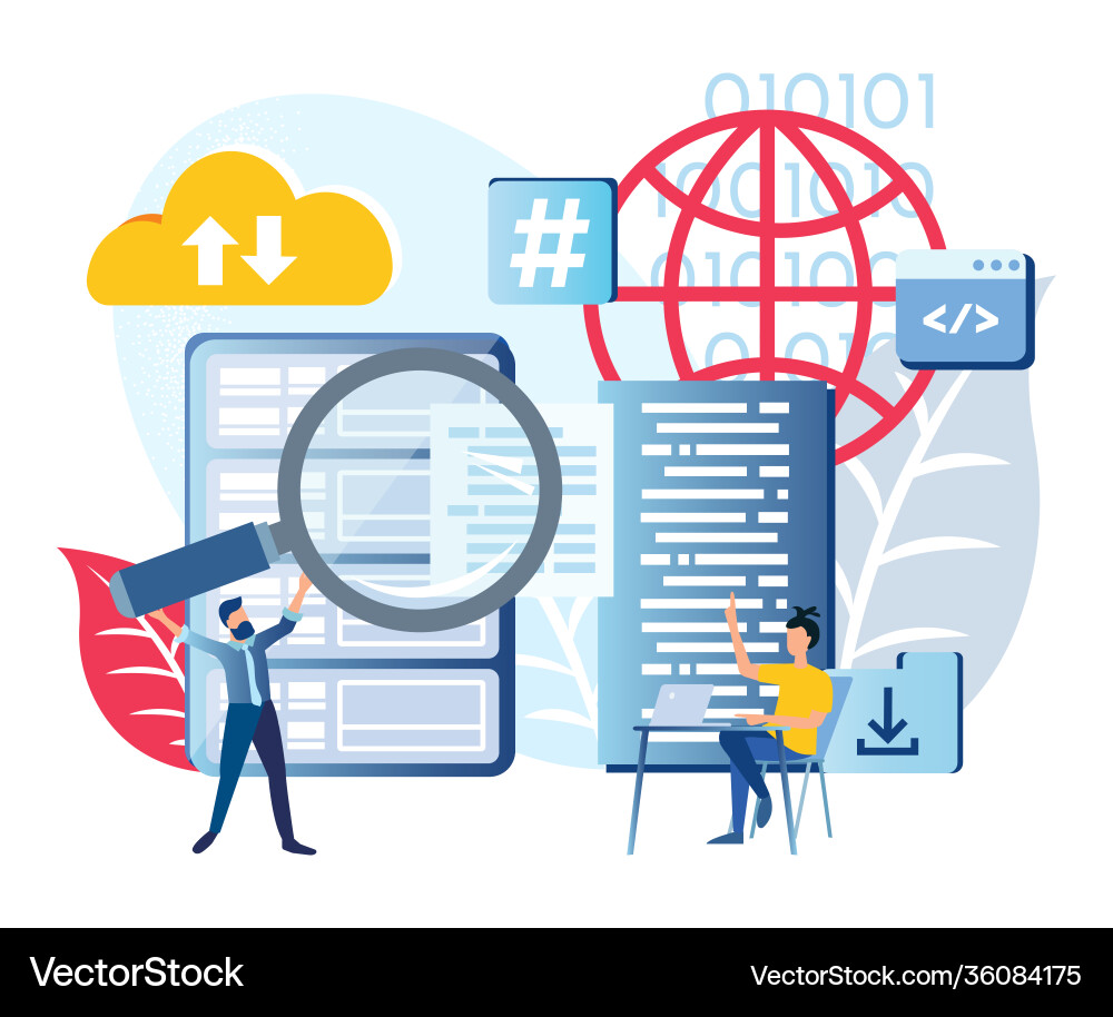 Global cloud computing Global cloud computing vector image