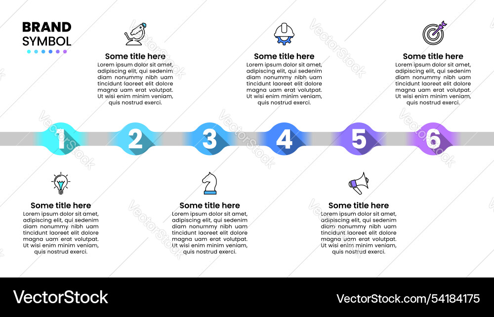 Infographic template horizontal line with numbers Infographic template horizontal line with numbers vector image