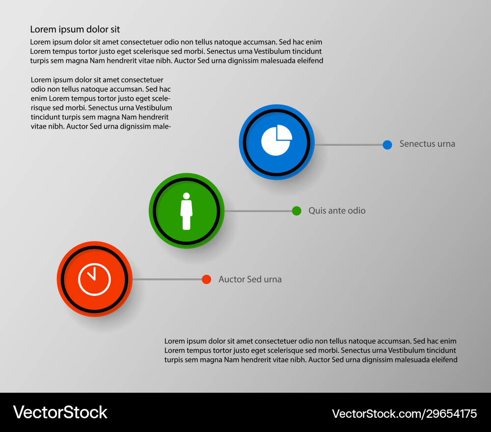 Infographic template with three color icons can Infographic template with three color icons can vector image