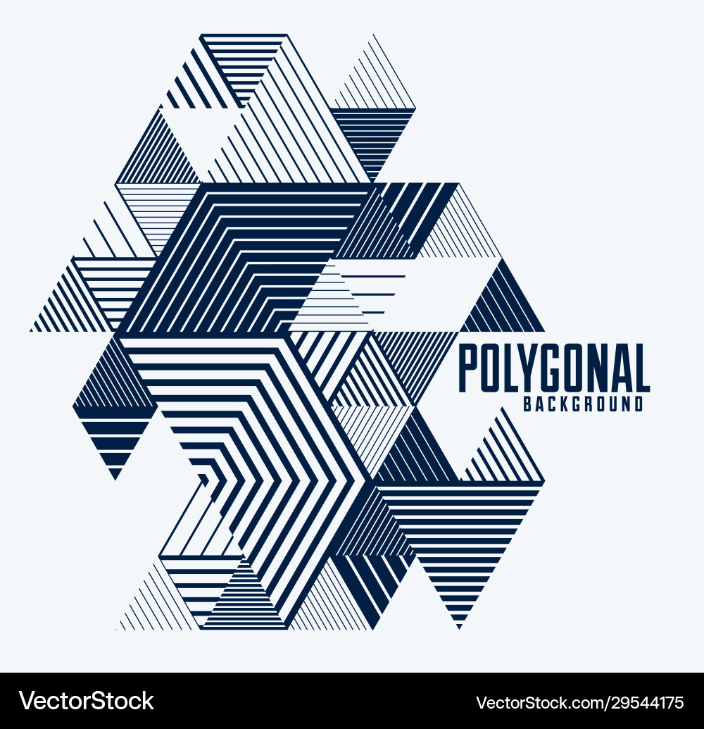 Line design 3d cubes and triangles abstract Line design 3d cubes and triangles abstract vector image
