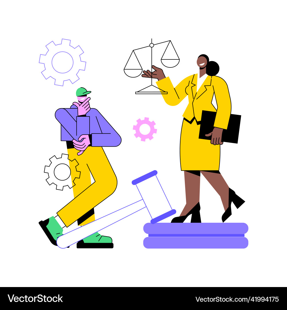 Litigation support abstract concept vector image