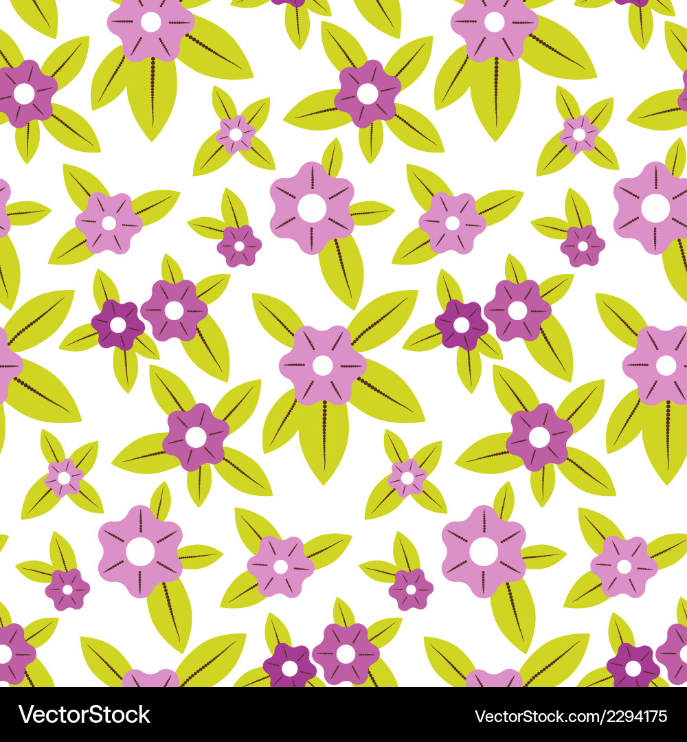 Seamless pattern - simple flower background Vector Image