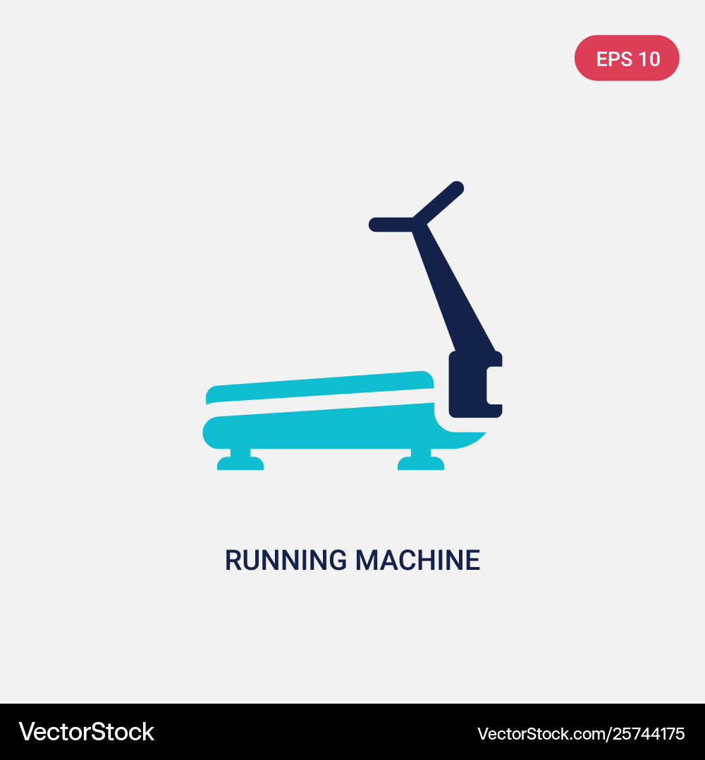 Two color running machine icon from gym vector image