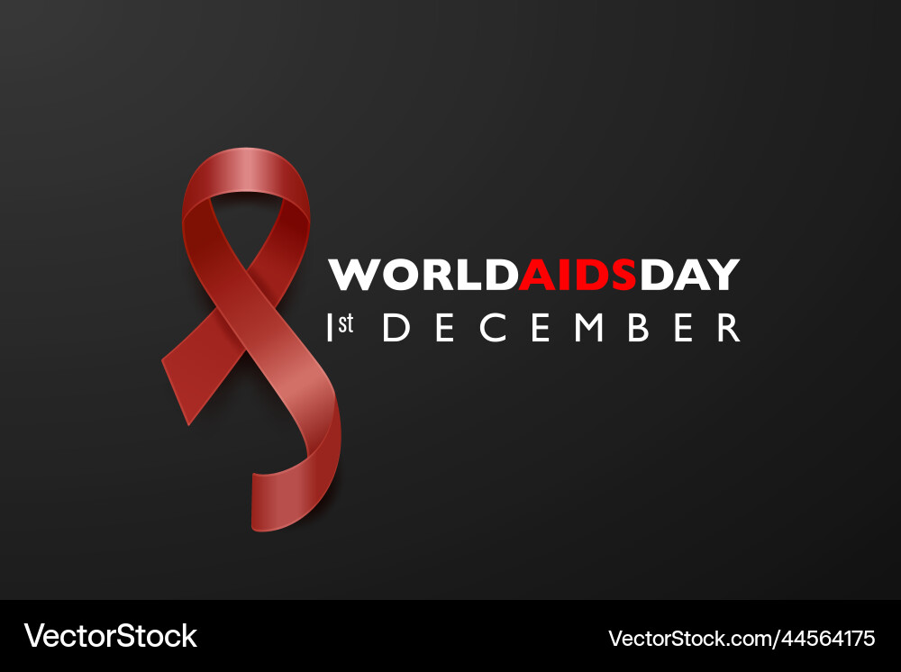 World aids day banner - awareness red silk World aids day banner - awareness red silk vector image