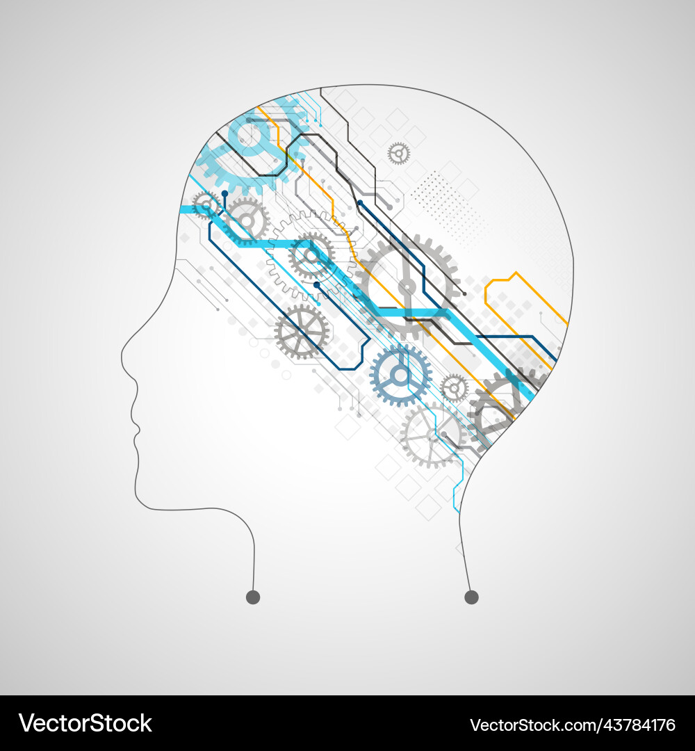 Artificial intelligence ai and big data concept Artificial intelligence ai and big data concept vector image