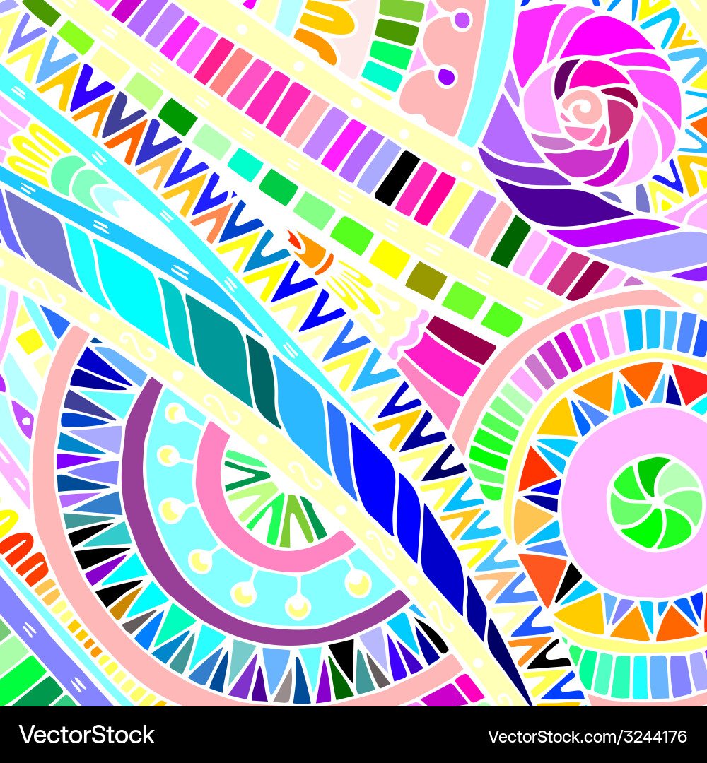 Background with geometric mosaic elements Vector Image