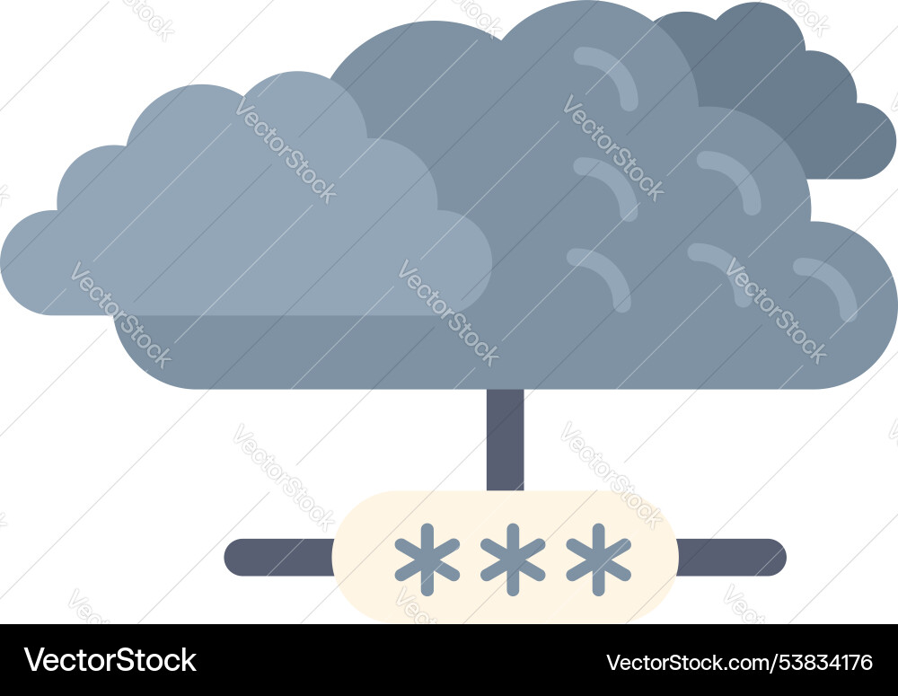 Cloud computing data protecting with password Cloud computing data protecting with password vector image