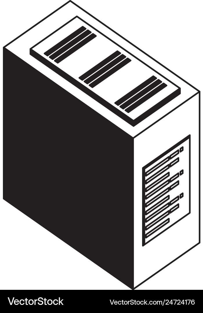 Computer server case cpu hardware Computer server case cpu hardware Vector Image