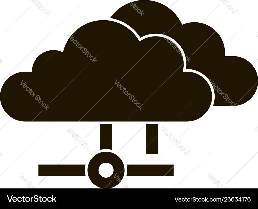 Data cloud icon simple style Vector Image