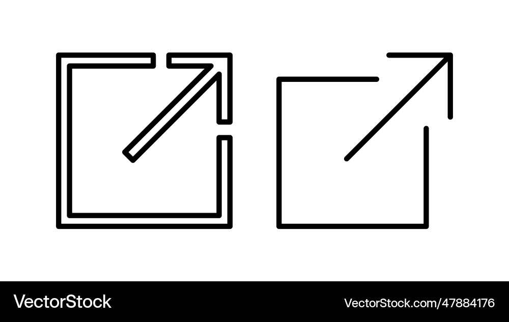 External link icon hyperlink chain symbol Vector Image