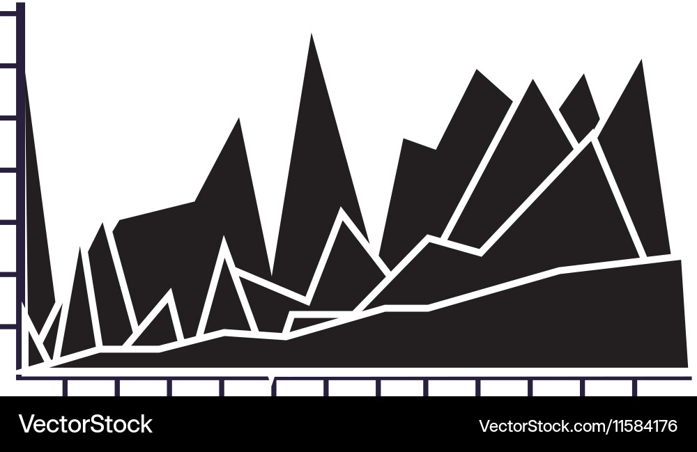 Graph chart icon image Vector Image