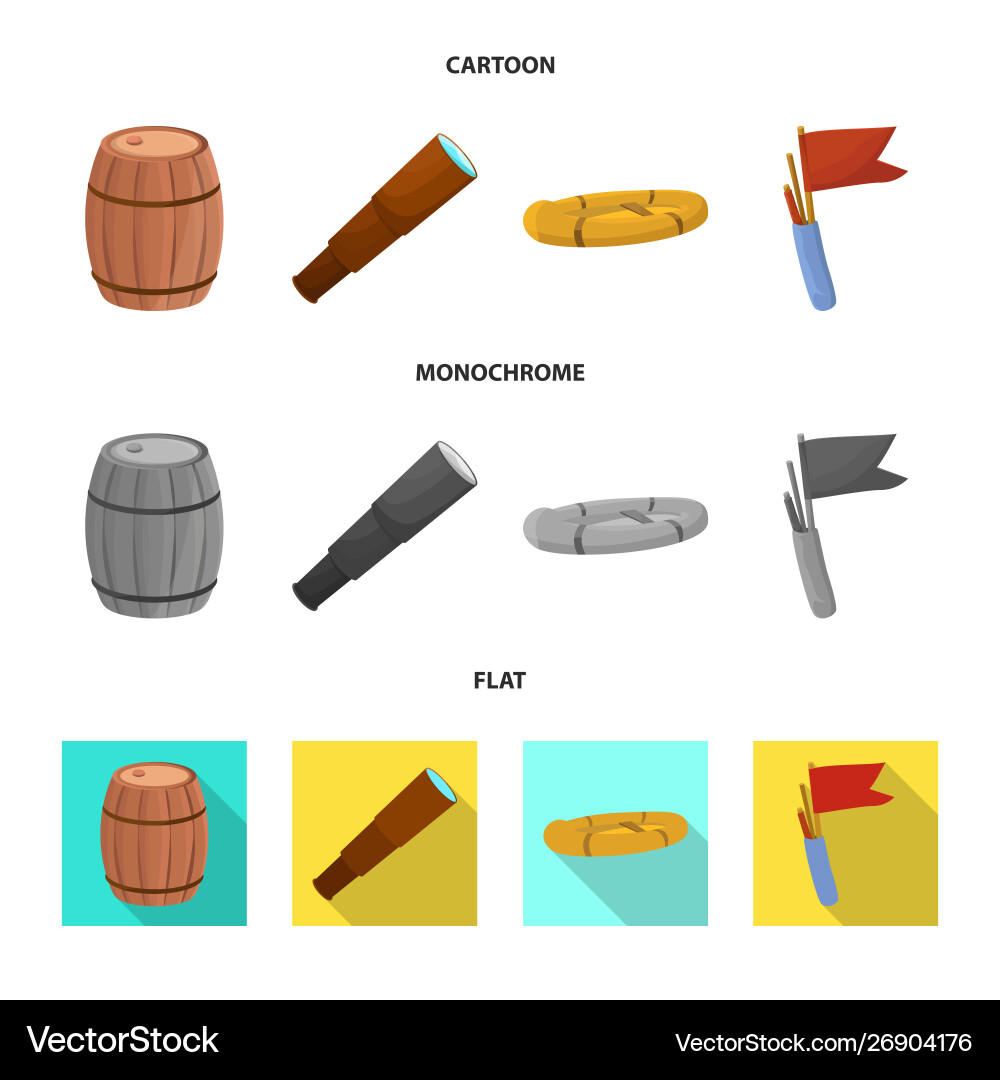Isolated object journey and seafaring icon set Vector Image