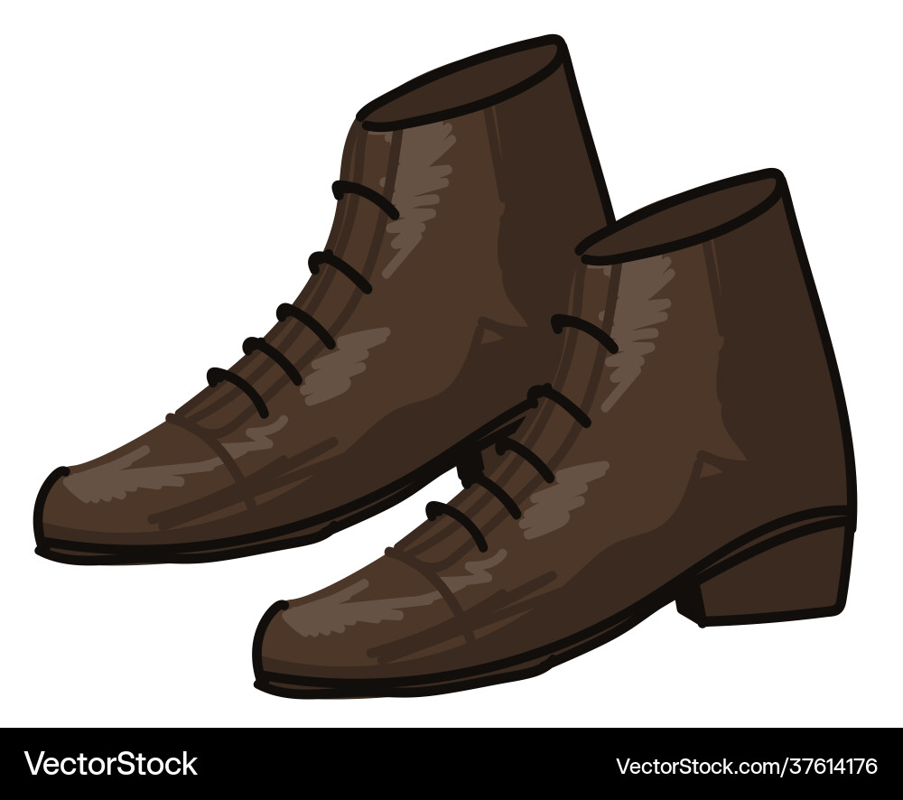 Leather boots with laces for men fashion trend Leather boots with laces for men fashion trend vector image