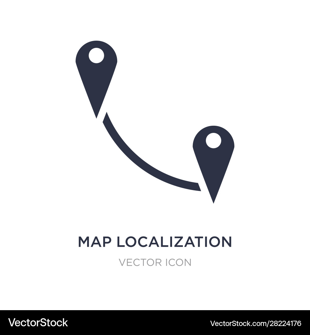 Map localization icon on white background simple vector image
