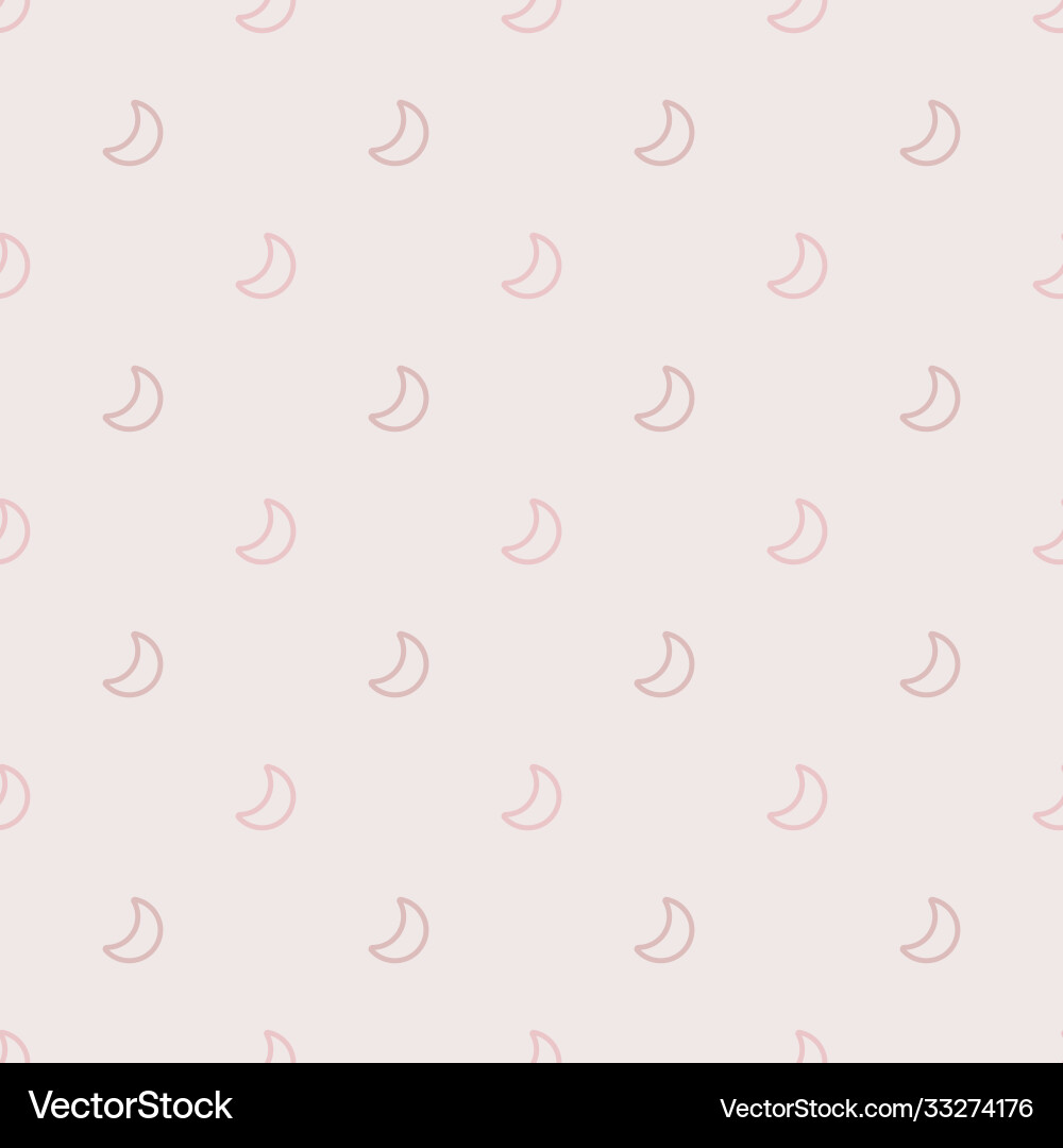 Seamless repeat pattern design with moon elements vector image