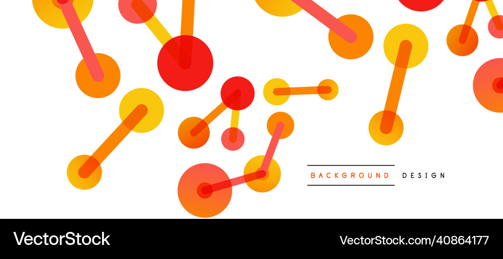 Abstract background round dots connected by lines Vector Image