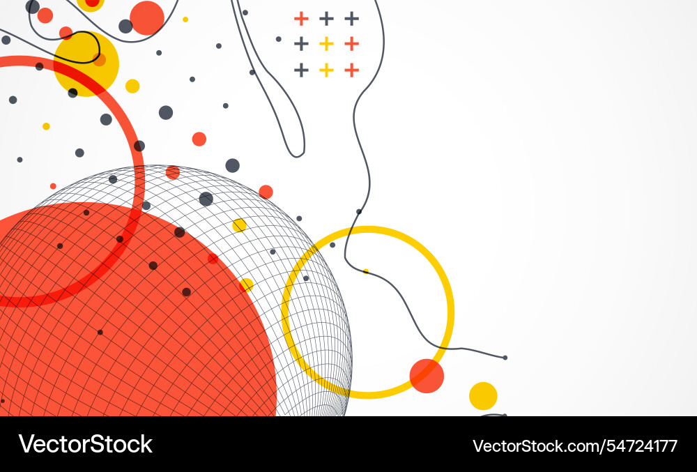 Abstract sphere background with plexus effect 3d Abstract sphere background with plexus effect 3d vector image