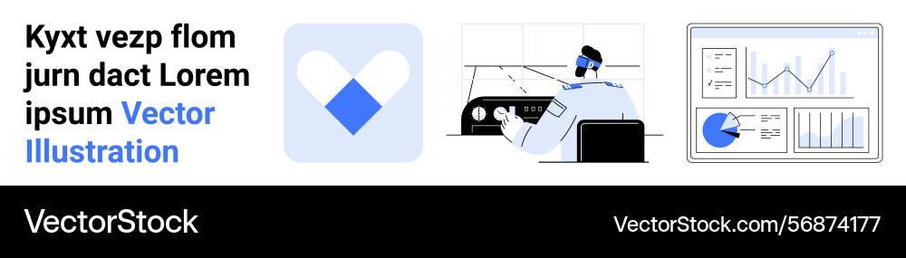 Analytics dashboard exploration with data Analytics dashboard exploration with data vector image