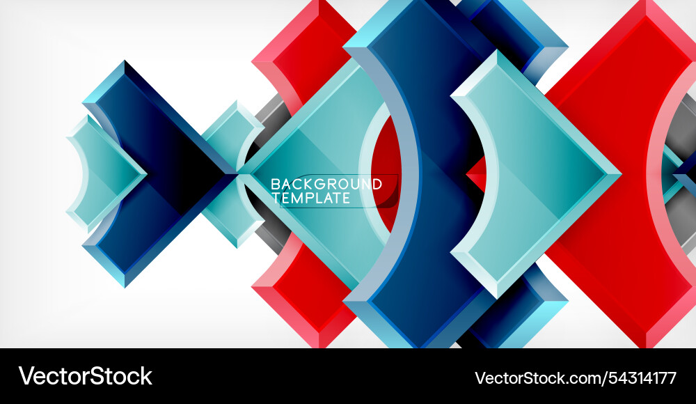 Arrow with round elements color geometric shapes Arrow with round elements color geometric shapes vector image
