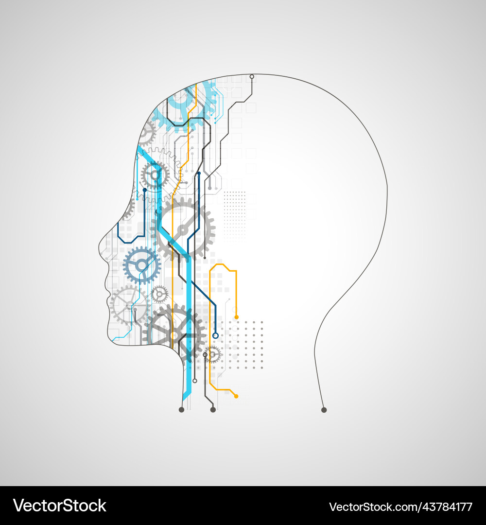 Artificial intelligence ai and big data concept Artificial intelligence ai and big data concept vector image