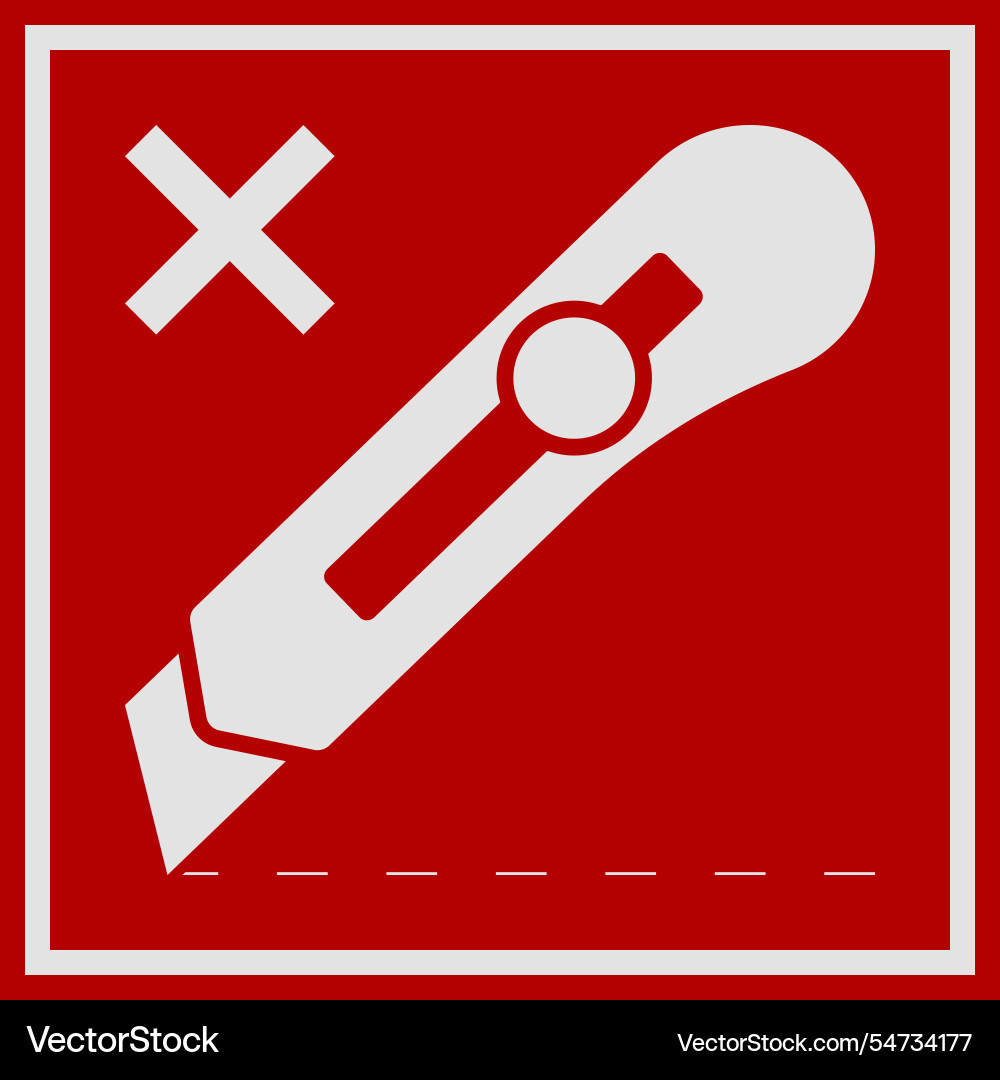 Do not open with knife protective packaging Vector Image