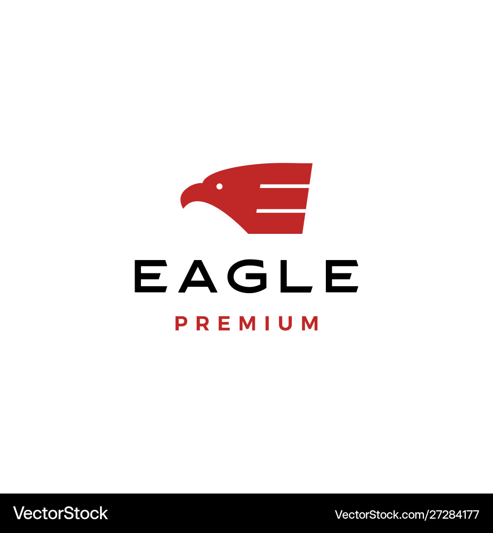 Eagle e letter logo icon Eagle e letter logo icon vector image