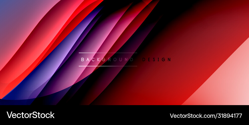 Fluid gradient waves with shadow lines and glowing Fluid gradient waves with shadow lines and glowing Vector Image