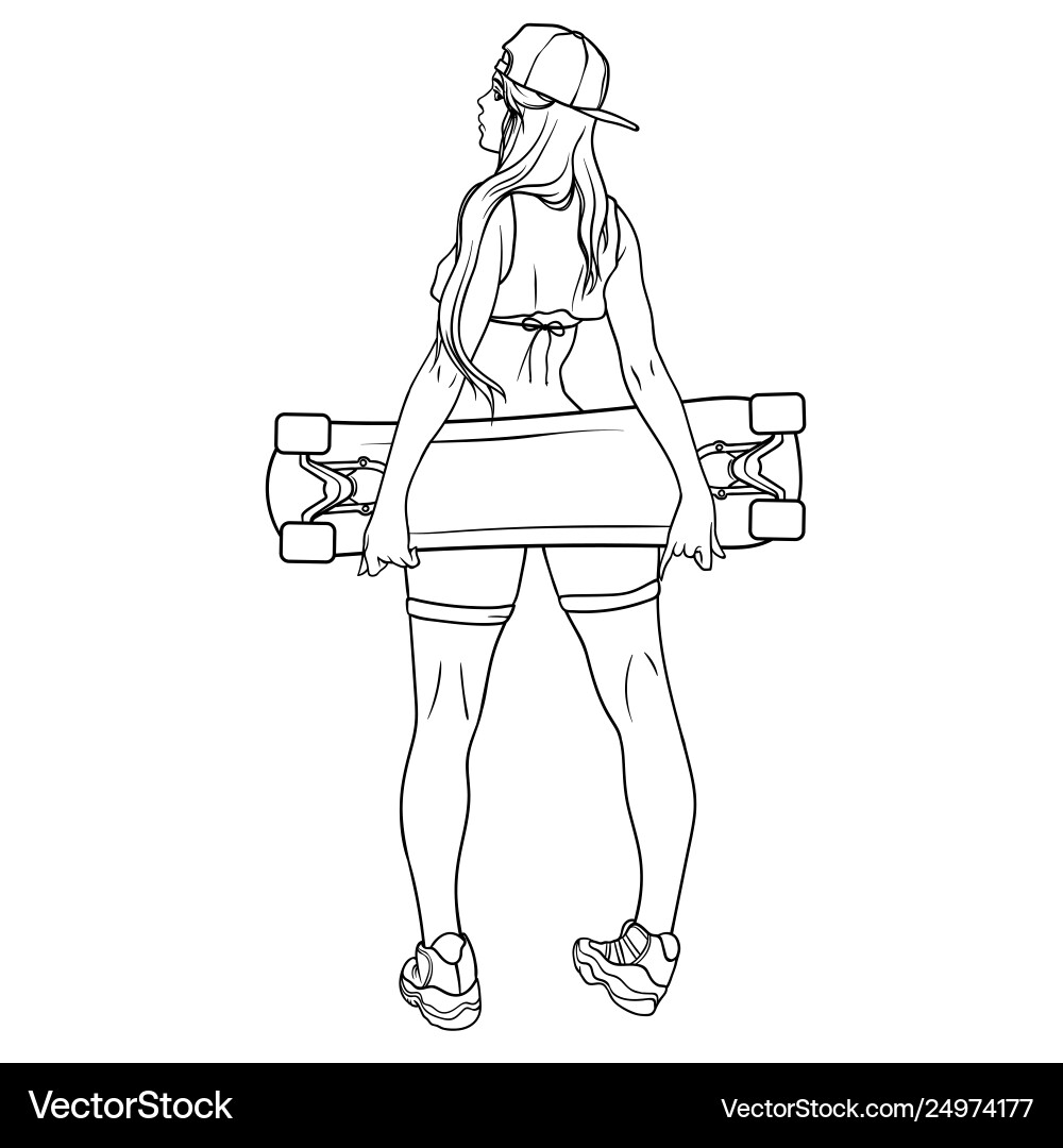 Gorgeous outline a young sexy woman Gorgeous outline a young sexy woman vector image