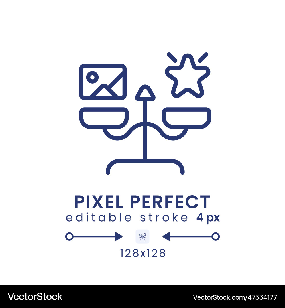 Implicit association testing linear desktop icon Implicit association testing linear desktop icon vector image
