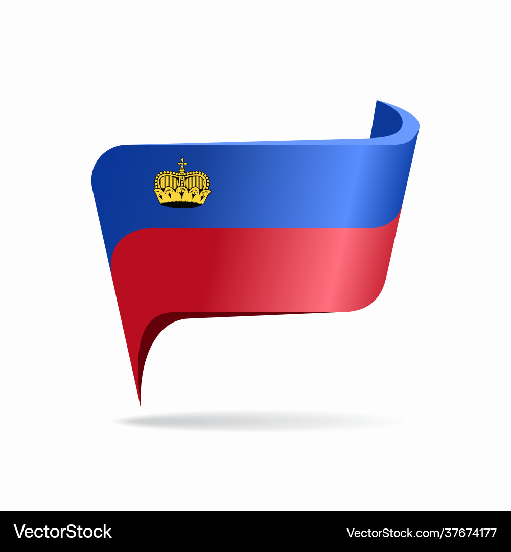 Liechtenstein flag map pointer layout Liechtenstein flag map pointer layout Vector Image