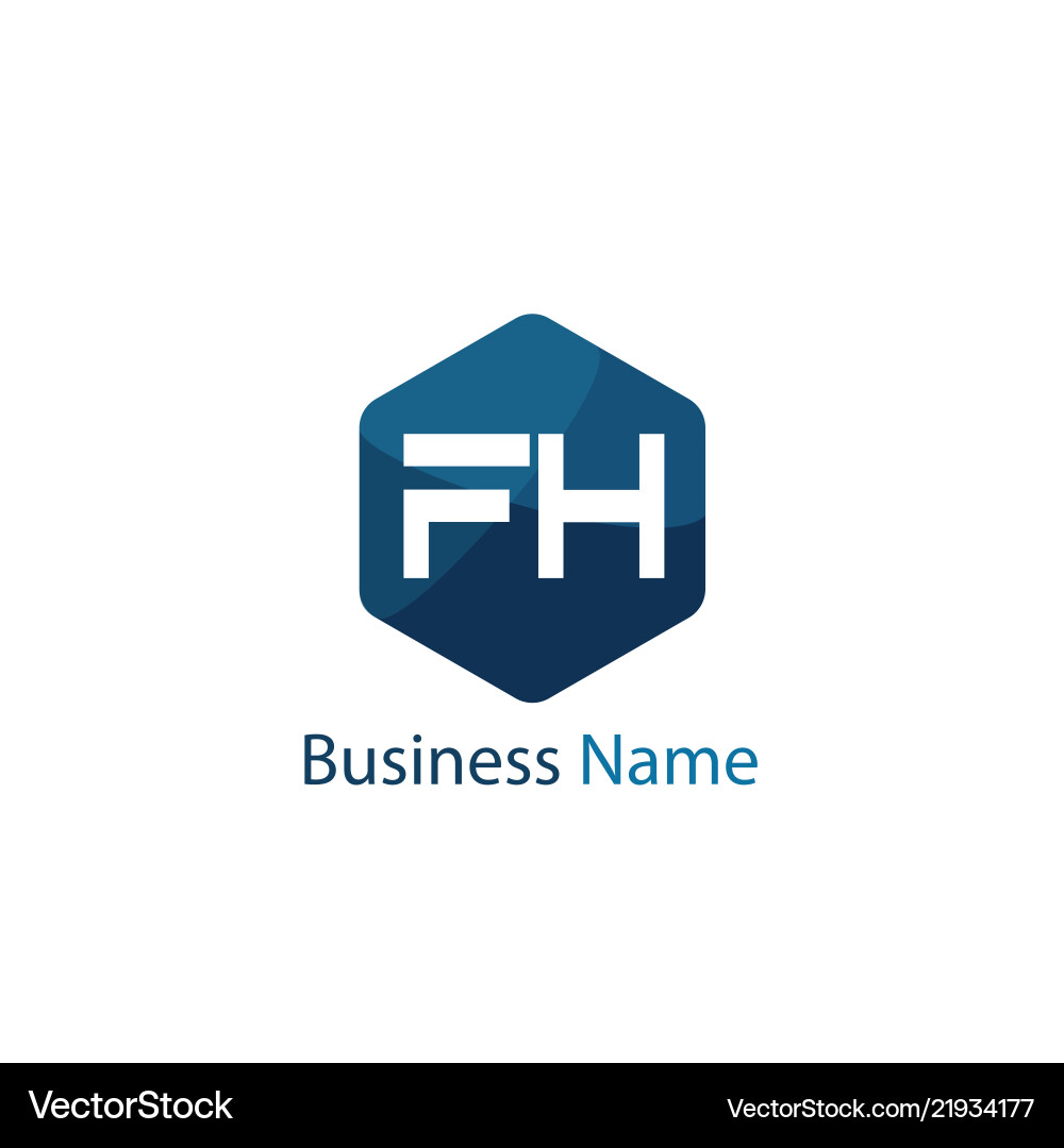 Original Buchstaben fh Logo Vorlage Design Original Buchstaben fh Logo Vorlage Design vektorbild