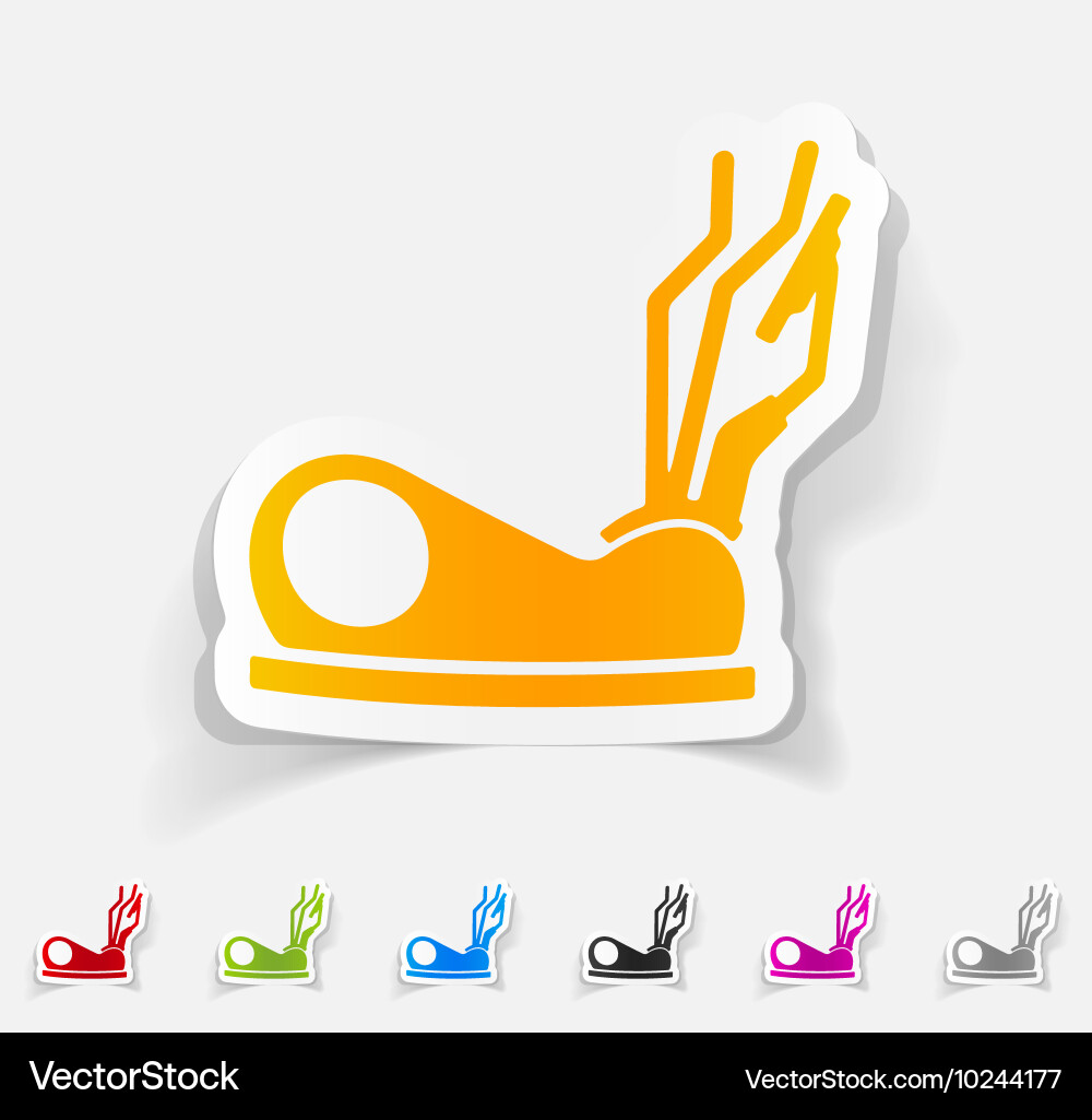 Realistic design element elliptical cross Vector Image