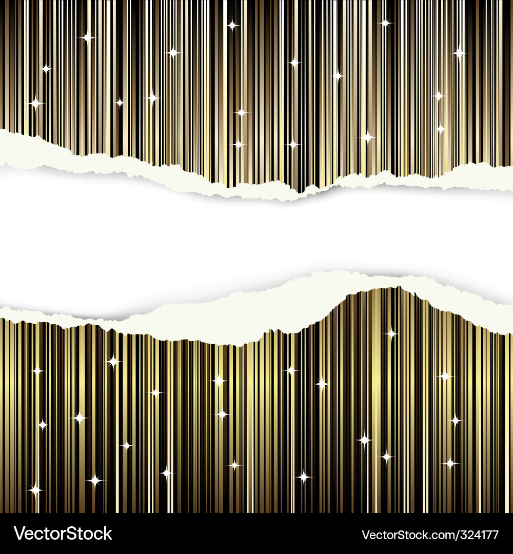 Sparkling Torn Wrapping Paper Vector Image