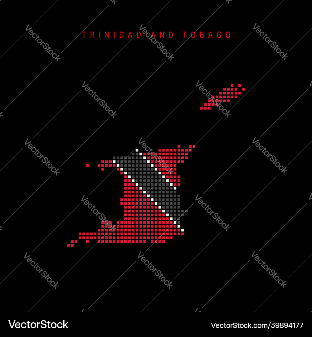 Square dots pattern map of trinidad and tobago Square dots pattern map of trinidad and tobago vector image