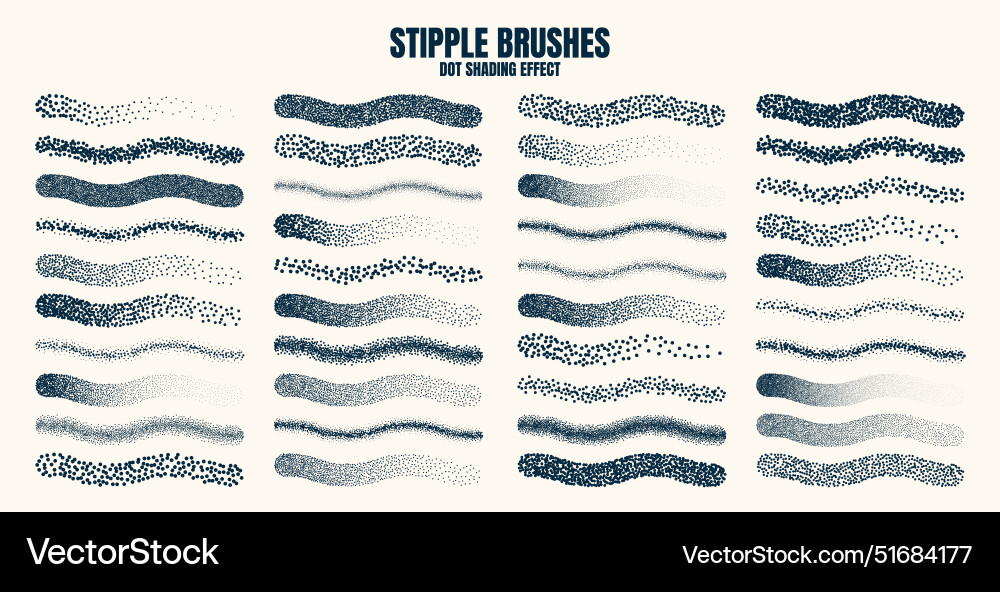 Stipple Streubürste Farbzeichnung und Texturierung Stipple Streubürste Farbzeichnung und Texturierung vektorbild