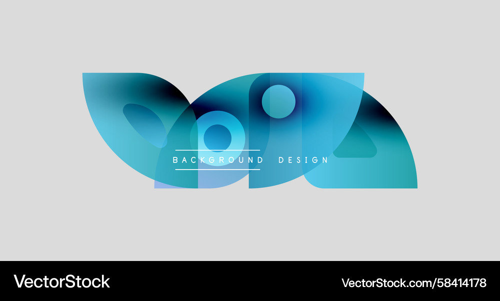 Abstract blue shapes overlap creating dynamic Abstract blue shapes overlap creating dynamic Vector Image