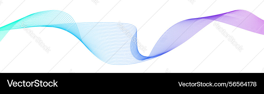 Abstract colorful gradient wavy lines dynamic Abstract colorful gradient wavy lines dynamic Vector Image