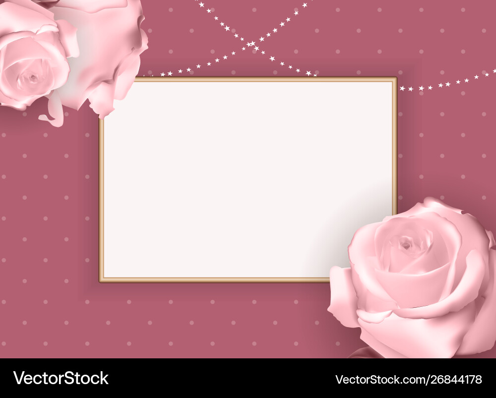 Abstract empty frame roth rose background Abstract empty frame roth rose background vector image