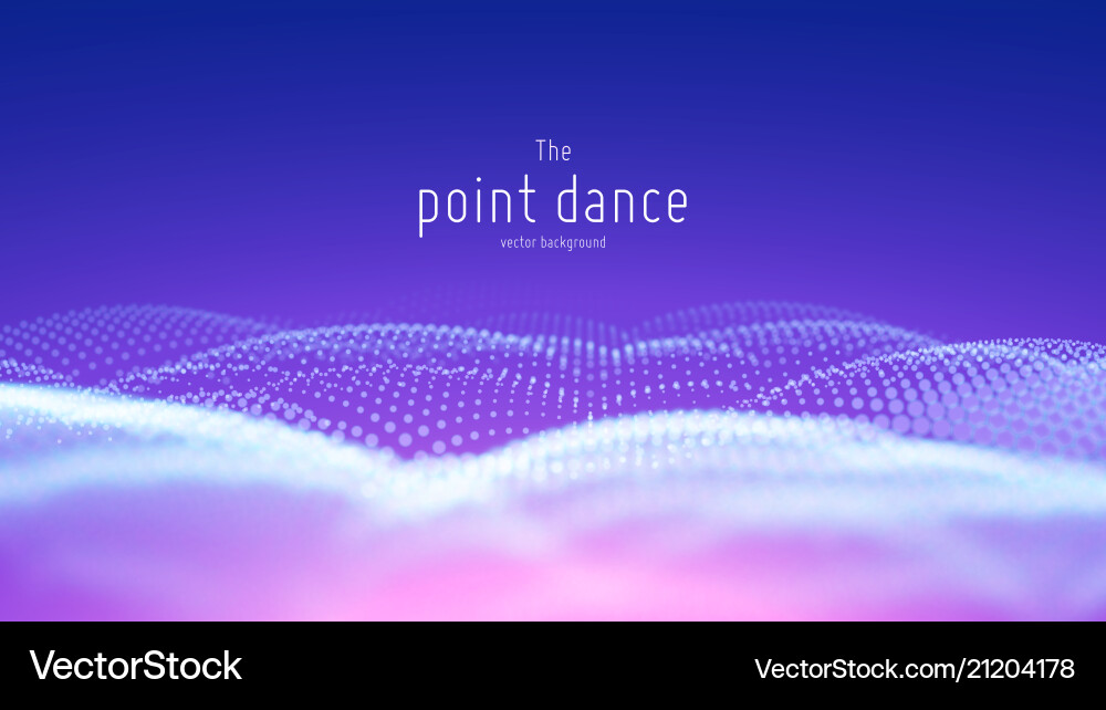 Abstract particle wave points array Abstract particle wave points array vector image